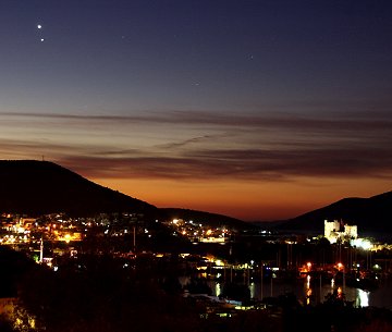 Venus and Jupiter above the Turkish Riviera