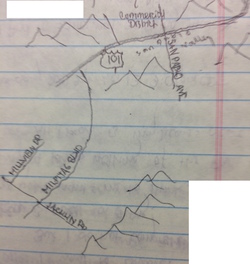 map of San Pablo Valley from my dream