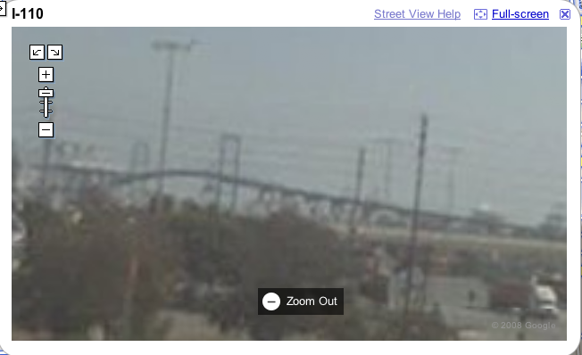 Vincent Thomas Bridge from I-110 S • Google Maps Street View